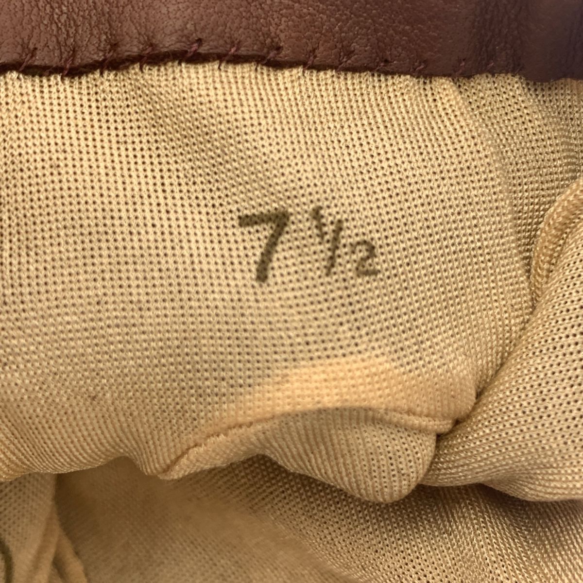 Hermes Lambskin Silver Strap Gloves 7.5) Brown — view 4