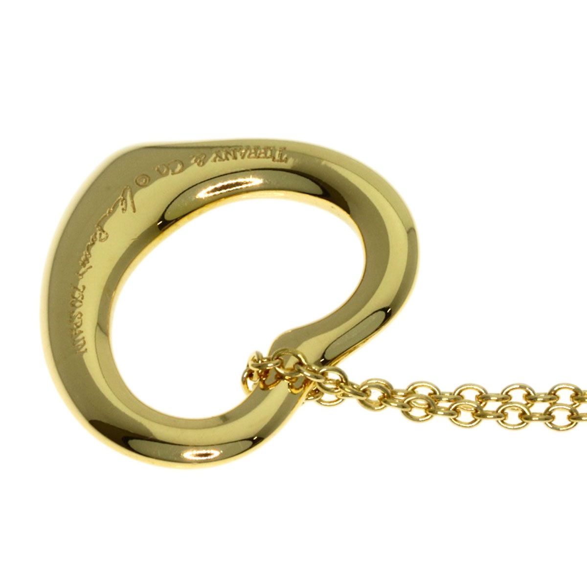 Tiffany & Co Open Heart Necklace 18k Yellow Gold — view 5
