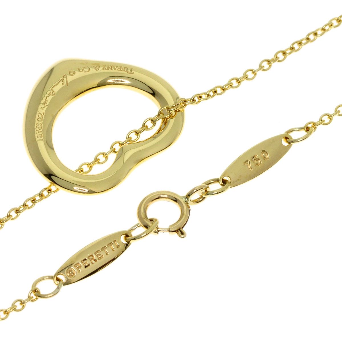Tiffany & Co Open Heart Necklace 18k Yellow Gold — view 2