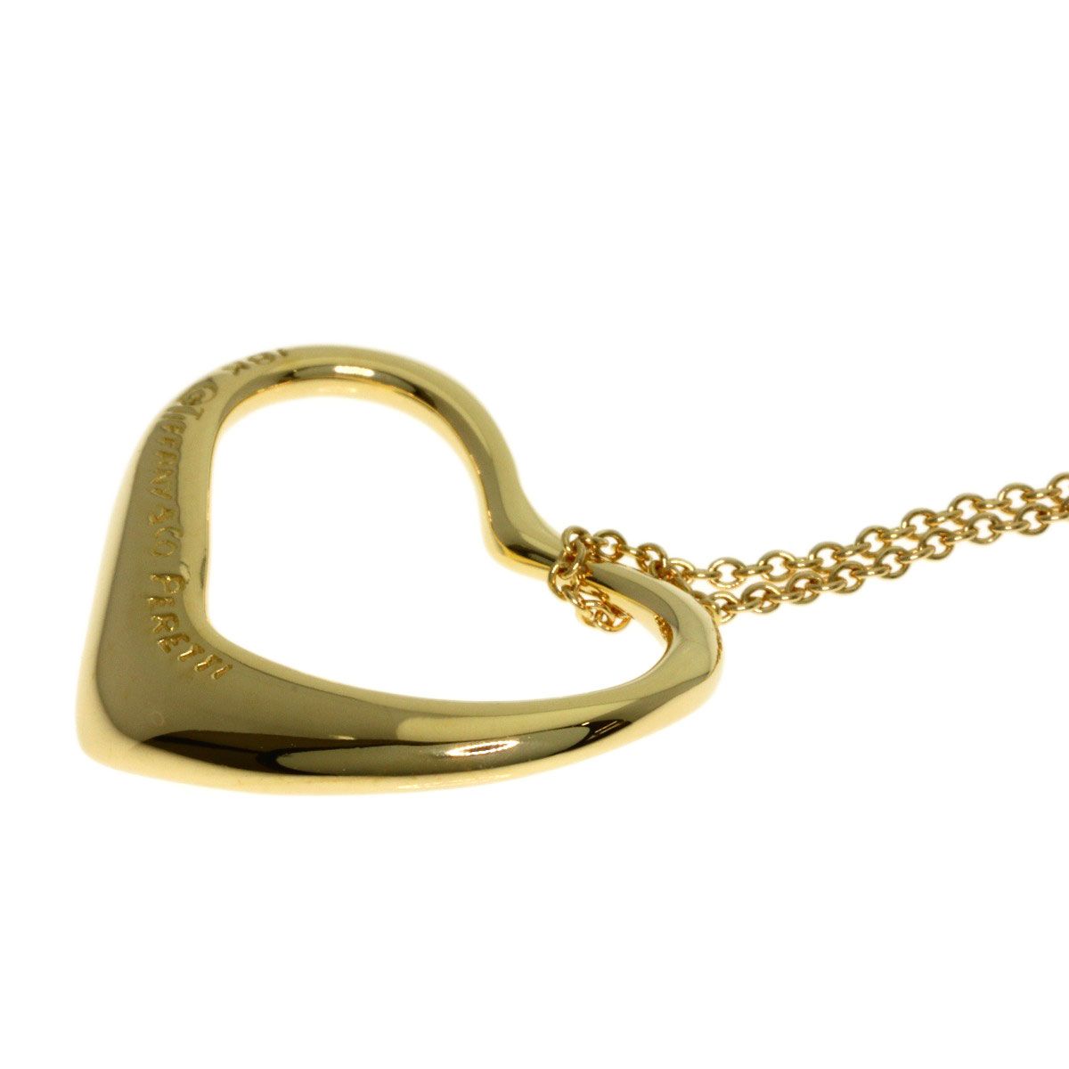 Tiffany & Co Open Heart Necklace 18k Yellow Gold — view 6