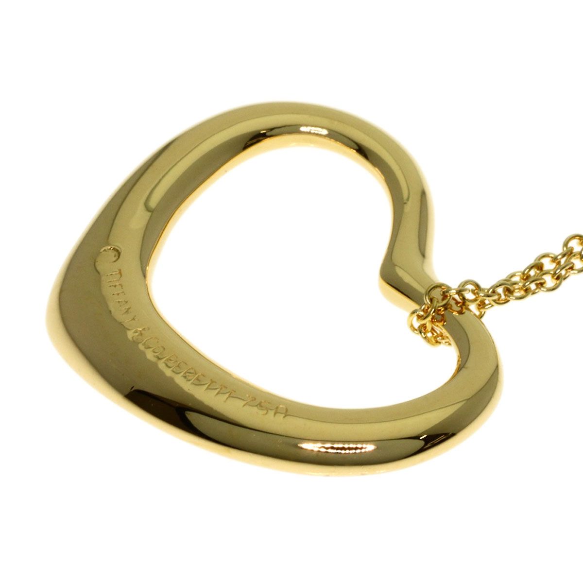 Tiffany & Co Open Heart Necklace 18k Yellow Gold — view 6