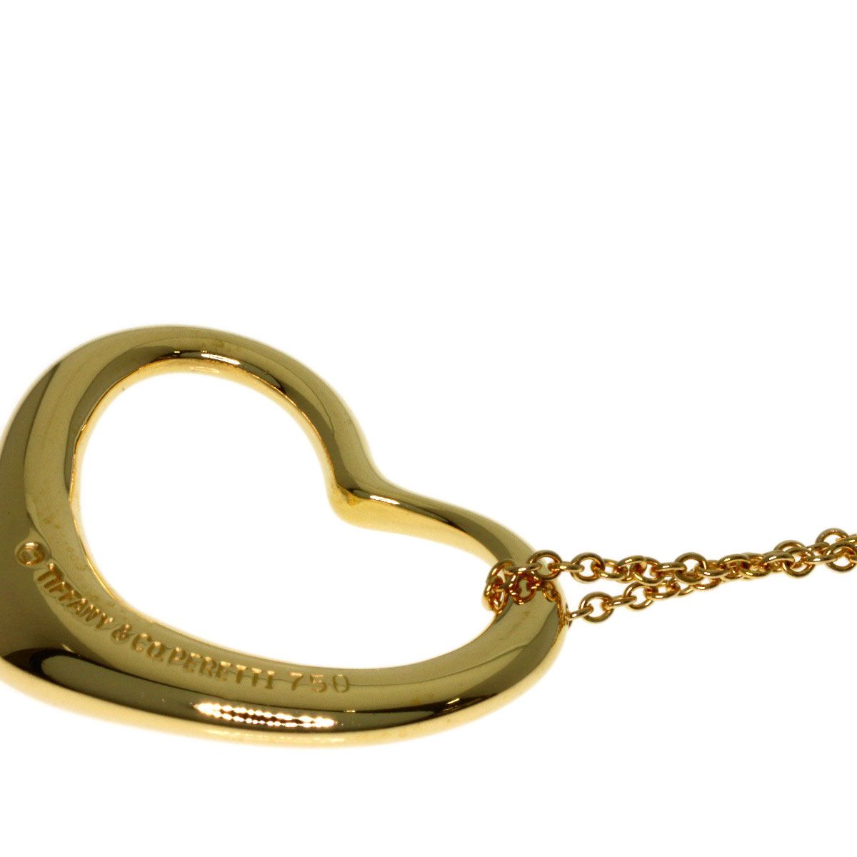 Tiffany & Co Open Heart Necklace 18k Yellow Gold — view 5