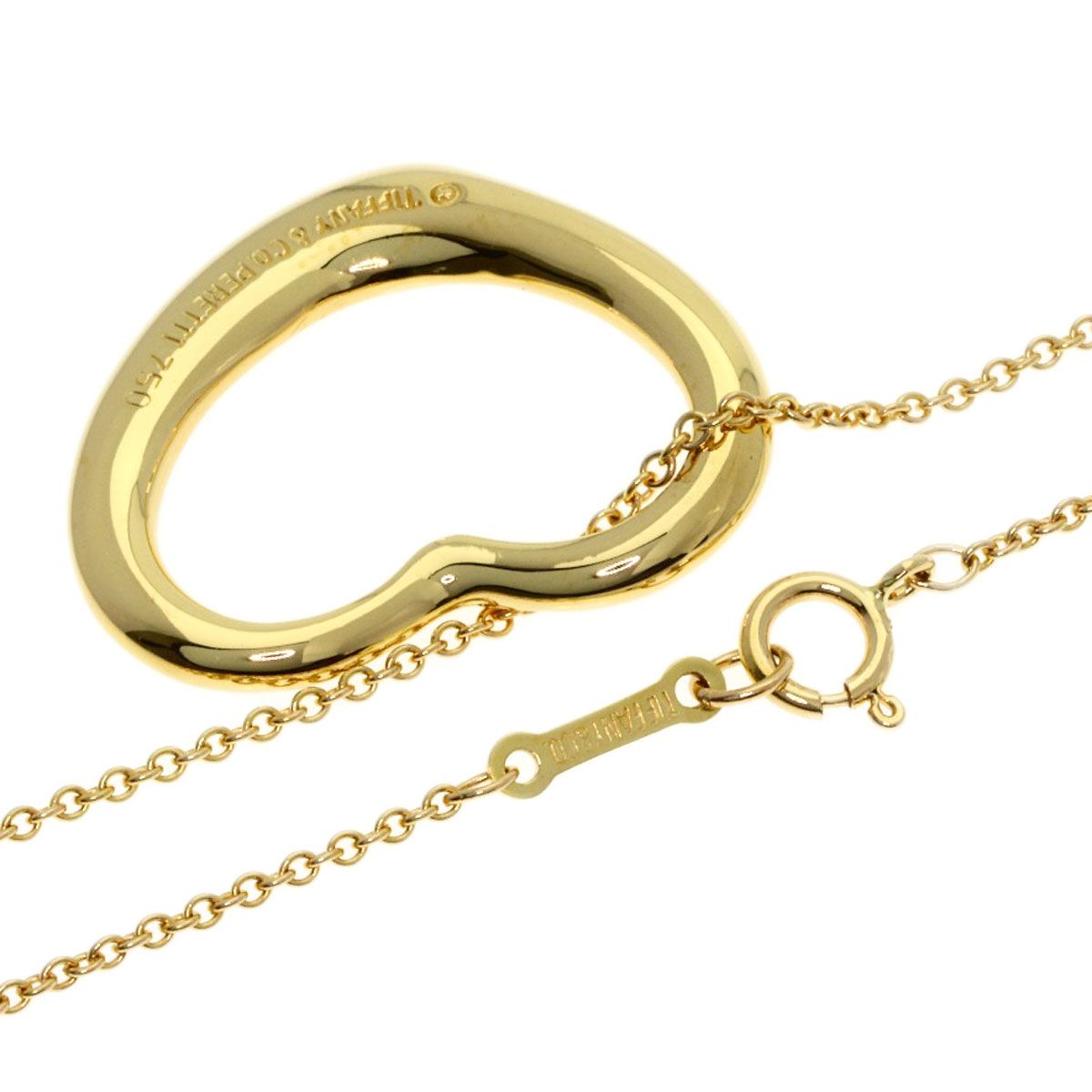 Tiffany & Co Open Heart Necklace 18k Yellow Gold — view 2