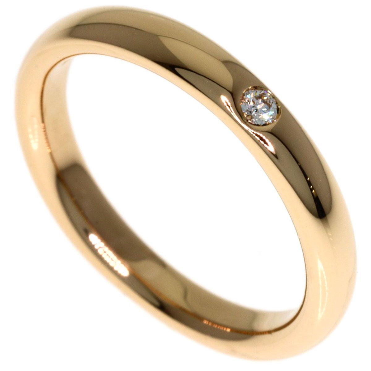 Tiffany & Co Diamond Wedding Ring 18k Pink Gold