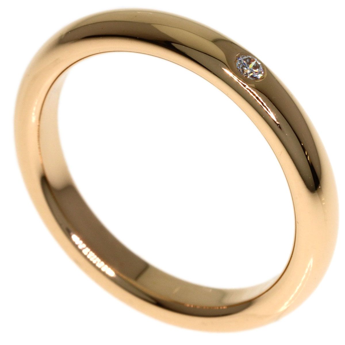 Tiffany & Co Diamond Wedding Ring 18k Pink Gold