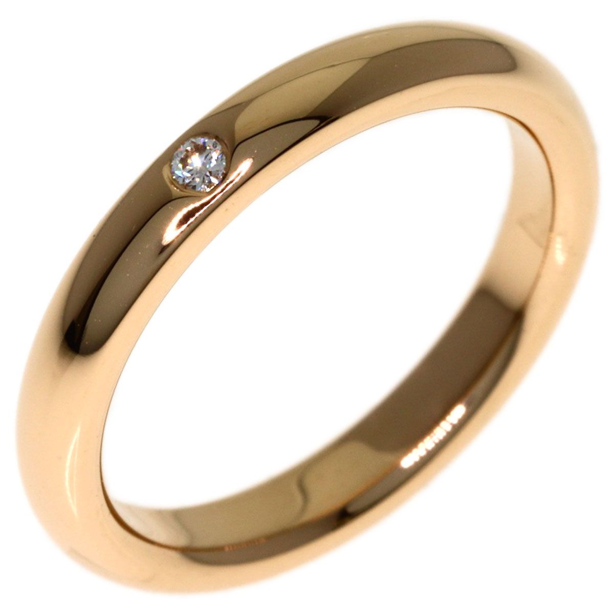 Tiffany & Co Diamond Wedding Ring 18k Pink Gold — view 2