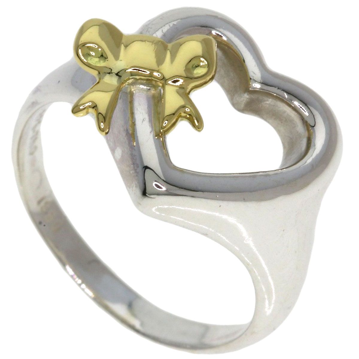 Tiffany & Co Heart Ribbon Ring 18k Yellow Gold