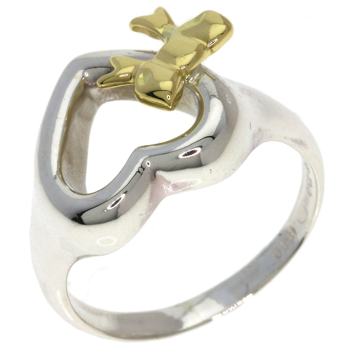Tiffany & Co Heart Ribbon Ring 18k Yellow Gold — view 2