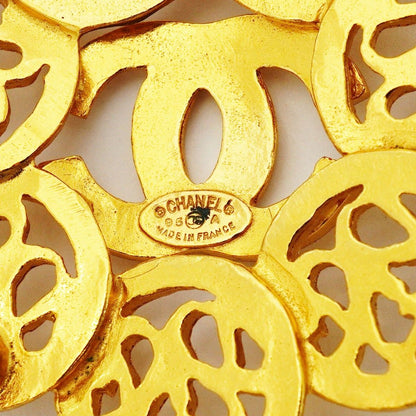Chanel Brooch Vintage CC Logo Gold Plated — view 4