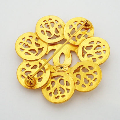 Chanel Brooch Vintage CC Logo Gold Plated — view 5