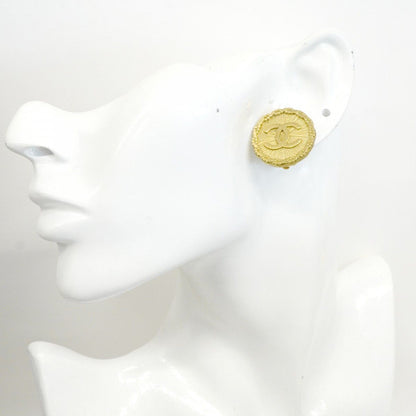 Chanel Earrings Vintage CC Logo Gold Plated — view 5