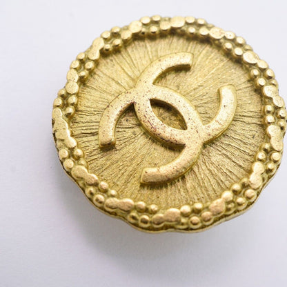 Chanel Earrings Vintage CC Logo Gold Plated — view 6
