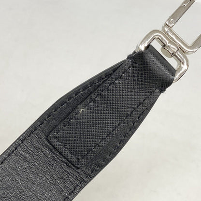 Prada Handbag Saffiano Leather Black Silver 2-Way Bag — view 8