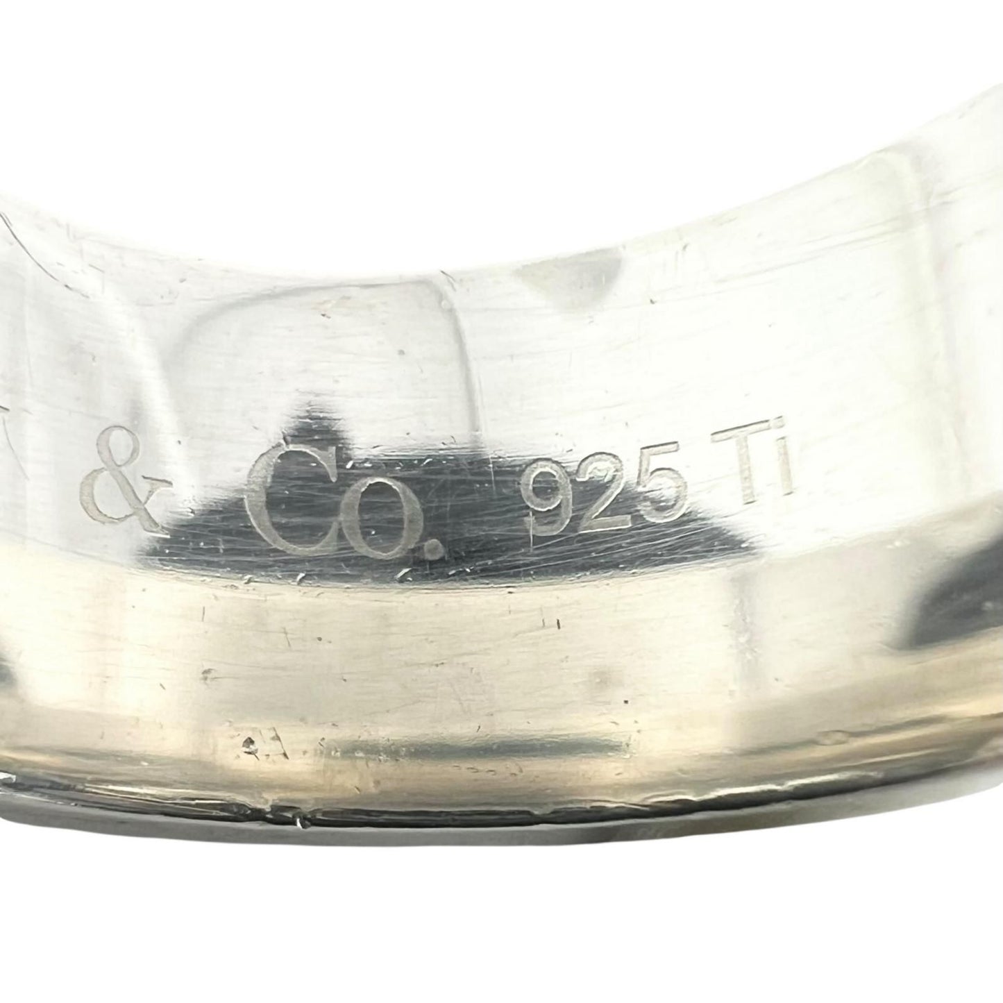 Tiffany & Co 925 Titanium Narrow Ring Black Silver — view 6