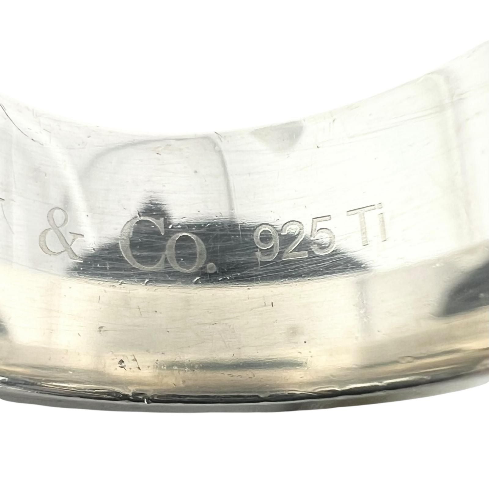Tiffany & Co 925 Titanium Narrow Ring Black Silver — view 6