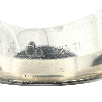 Tiffany & Co 925 Titanium Narrow Ring Black Silver — view 6