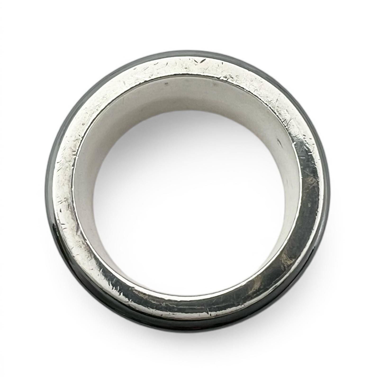 Tiffany & Co 925 Titanium Narrow Ring Black Silver — view 3