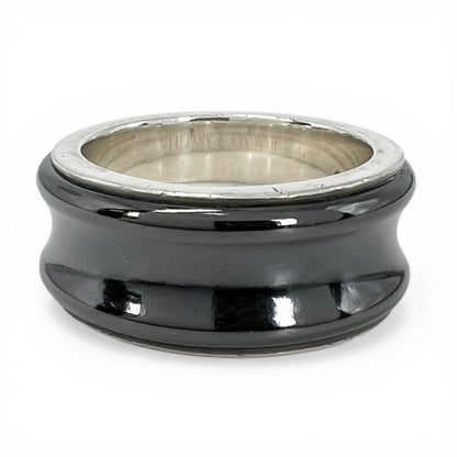 Tiffany & Co 925 Titanium Narrow Ring Black Silver — view 2