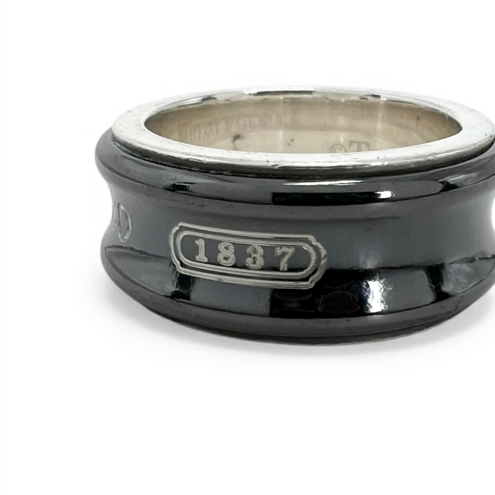 Tiffany & Co 925 Titanium Narrow Ring Black Silver — view 4