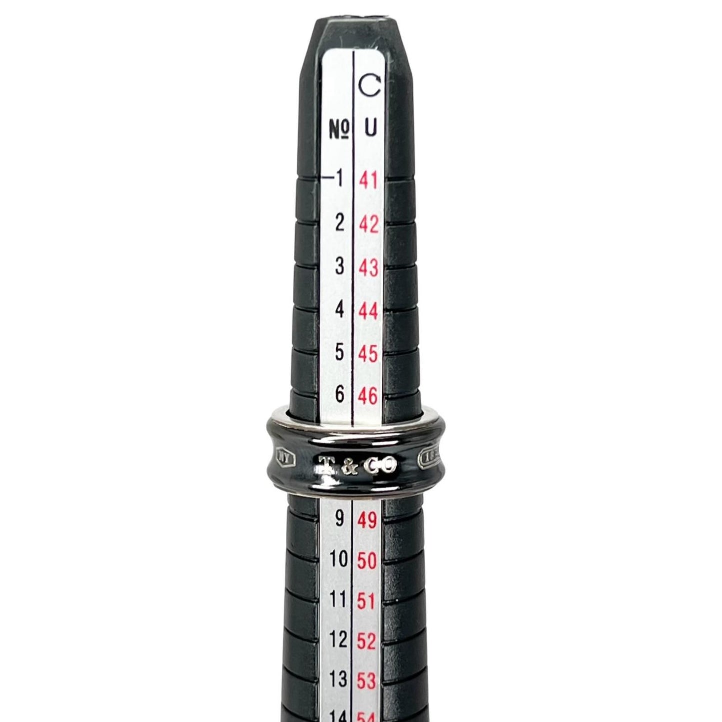 Tiffany & Co 925 Titanium Narrow Ring Black Silver — view 7