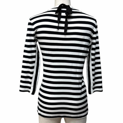 Louis Vuitton Cotton 100% Border Chain Decor Crew Neck 3/4 Sleeve Top White — view 3