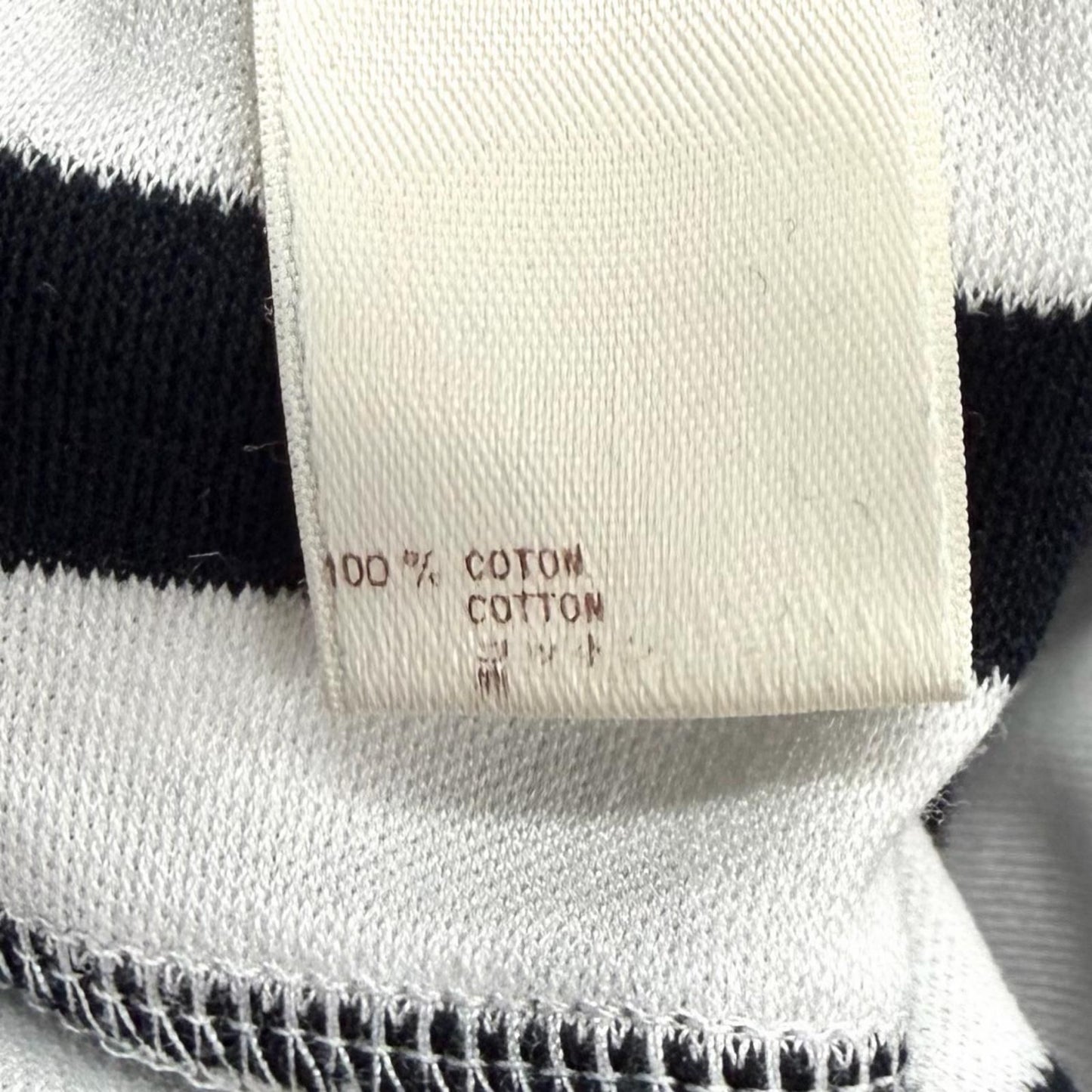 Louis Vuitton Cotton 100% Border Chain Decor Crew Neck 3/4 Sleeve Top White — view 8