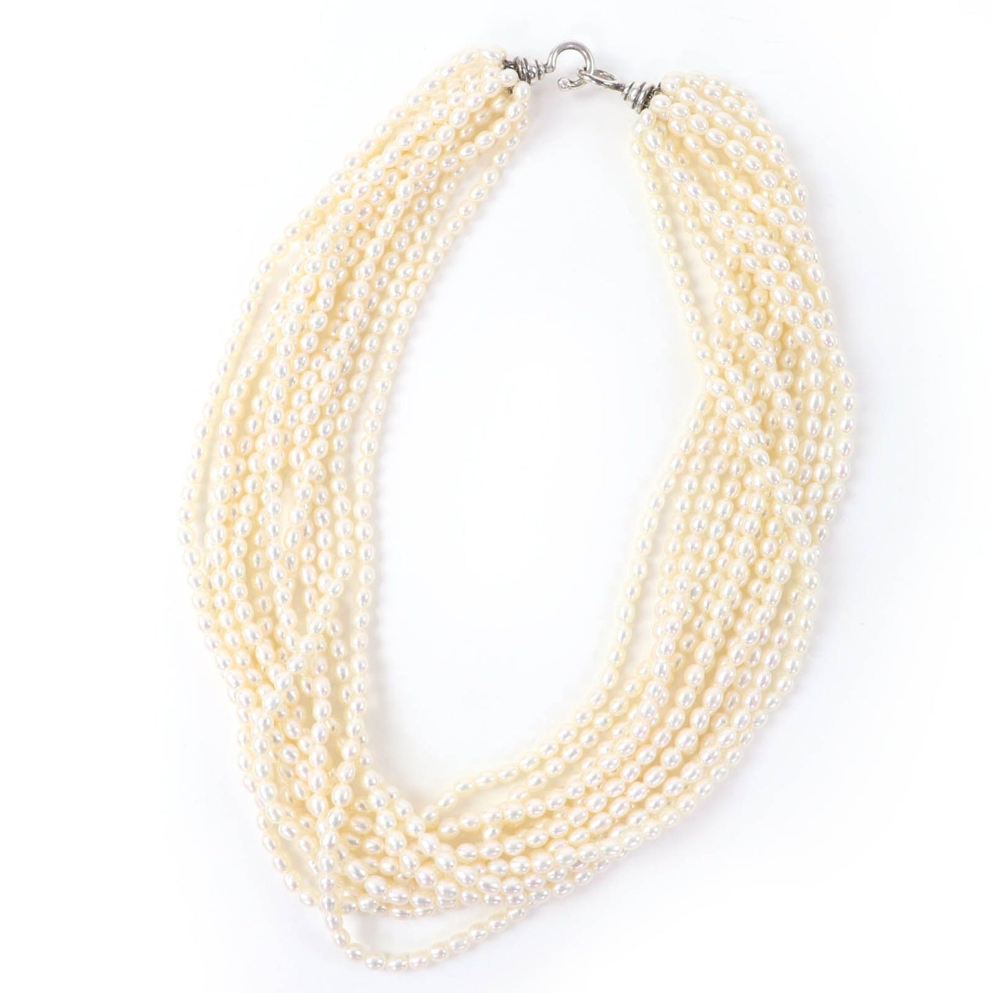 Tiffany & Co Torsade Necklace Pearl 925 White Silver