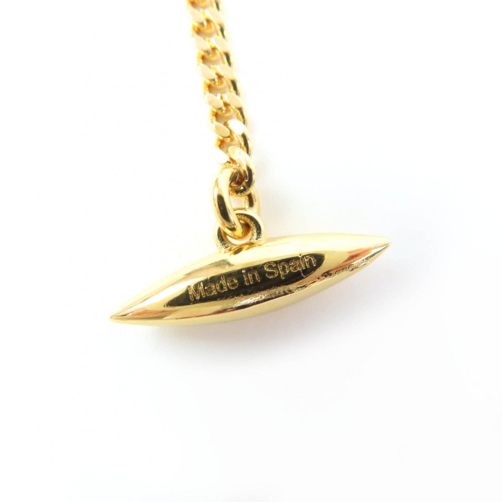 Loewe Anagram Cube Chain Necklace Pendant Gold — view 7