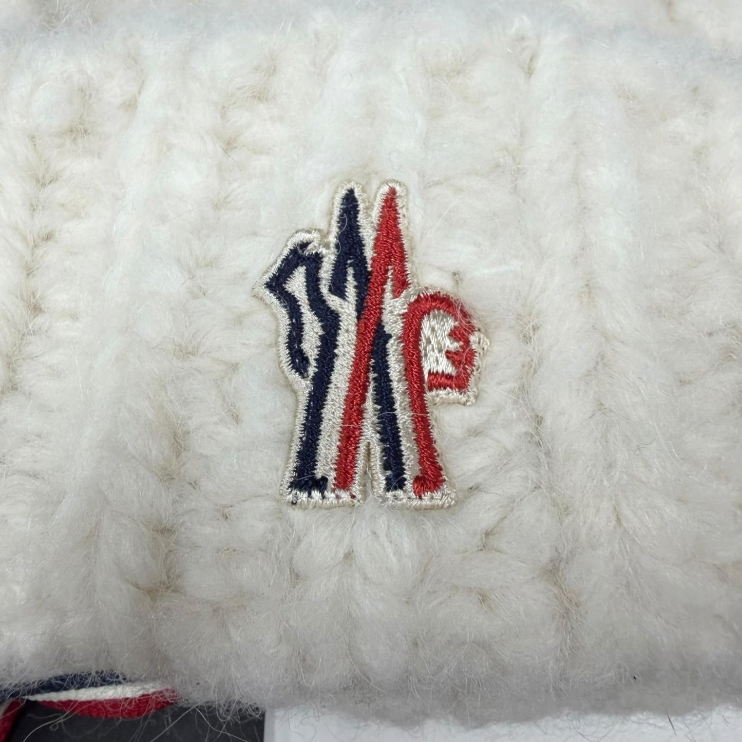 Moncler Grenoble Berretto Tricot Alpaca Blend Logo Patch Cable Knit Cap Beanie — view 6