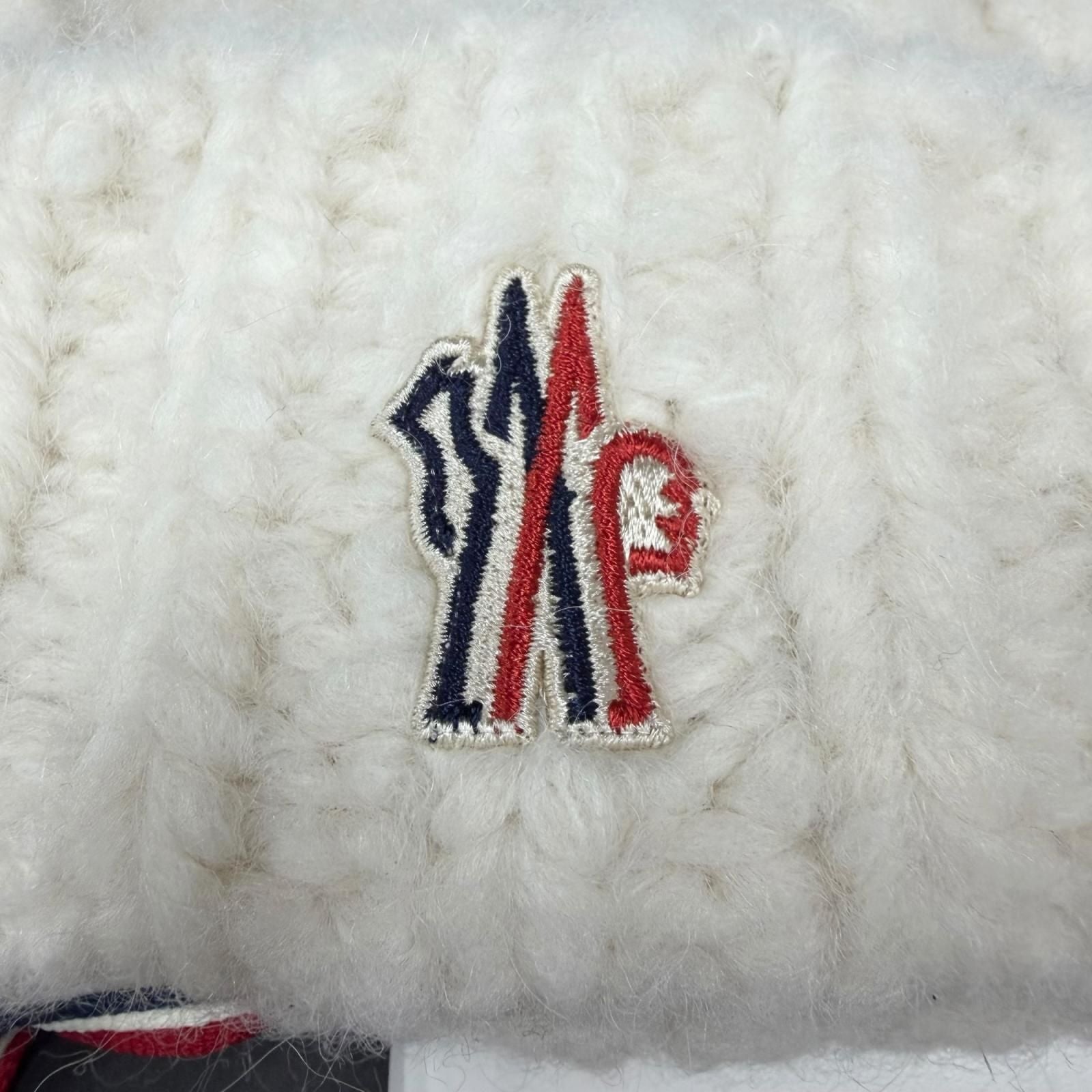 Moncler Grenoble Berretto Tricot Alpaca Blend Logo Patch Cable Knit Cap Beanie — view 6