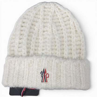 Moncler Grenoble Berretto Tricot Alpaca Blend Logo Patch Cable Knit Cap Beanie — view 5
