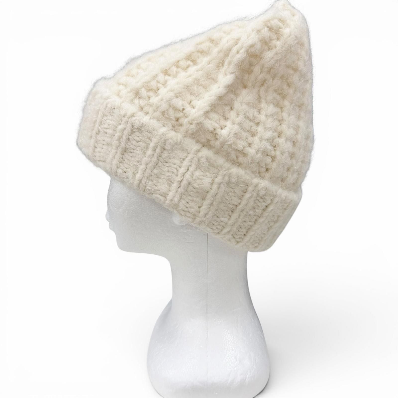 Moncler Grenoble Berretto Tricot Alpaca Blend Logo Patch Cable Knit Cap Beanie — view 3