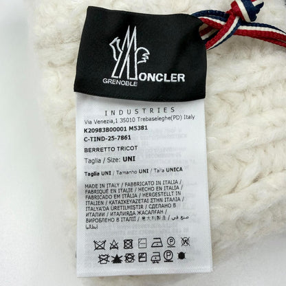 Moncler Grenoble Berretto Tricot Alpaca Blend Logo Patch Cable Knit Cap Beanie — view 7