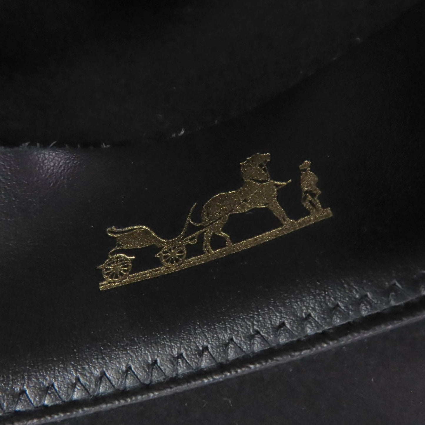 Hermes Gold Chaine D'ancre Beaver Felt Hat Black 57 — view 8