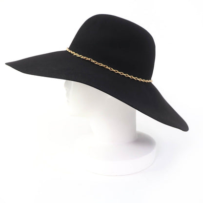 Hermes Gold Chaine D'ancre Beaver Felt Hat Black 57 — view 3
