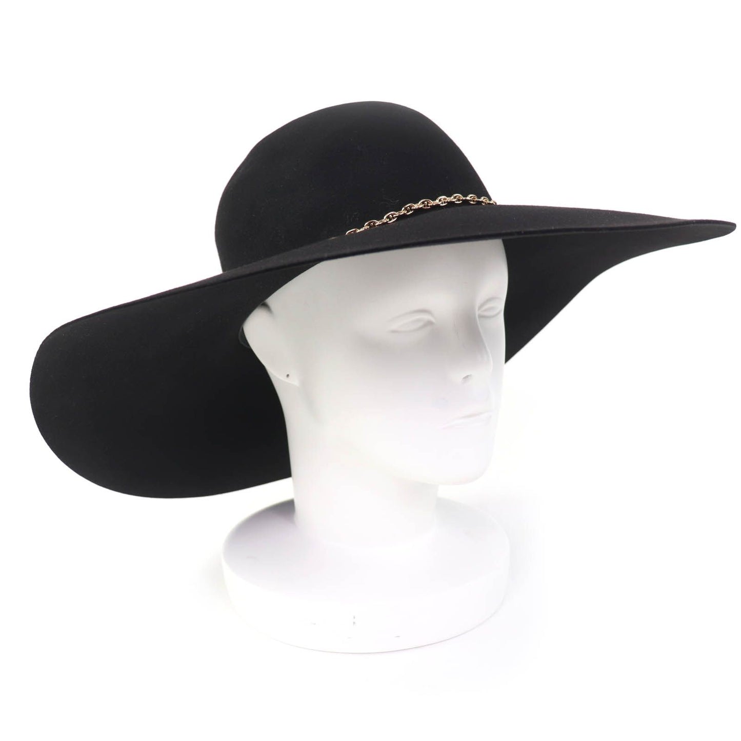 Hermes Gold Chaine D'ancre Beaver Felt Hat Black 57