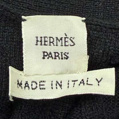 Hermes Cashmere Chaine D'ancre Pattern Knit Series Button Neck Long Sleeve Long — view 6