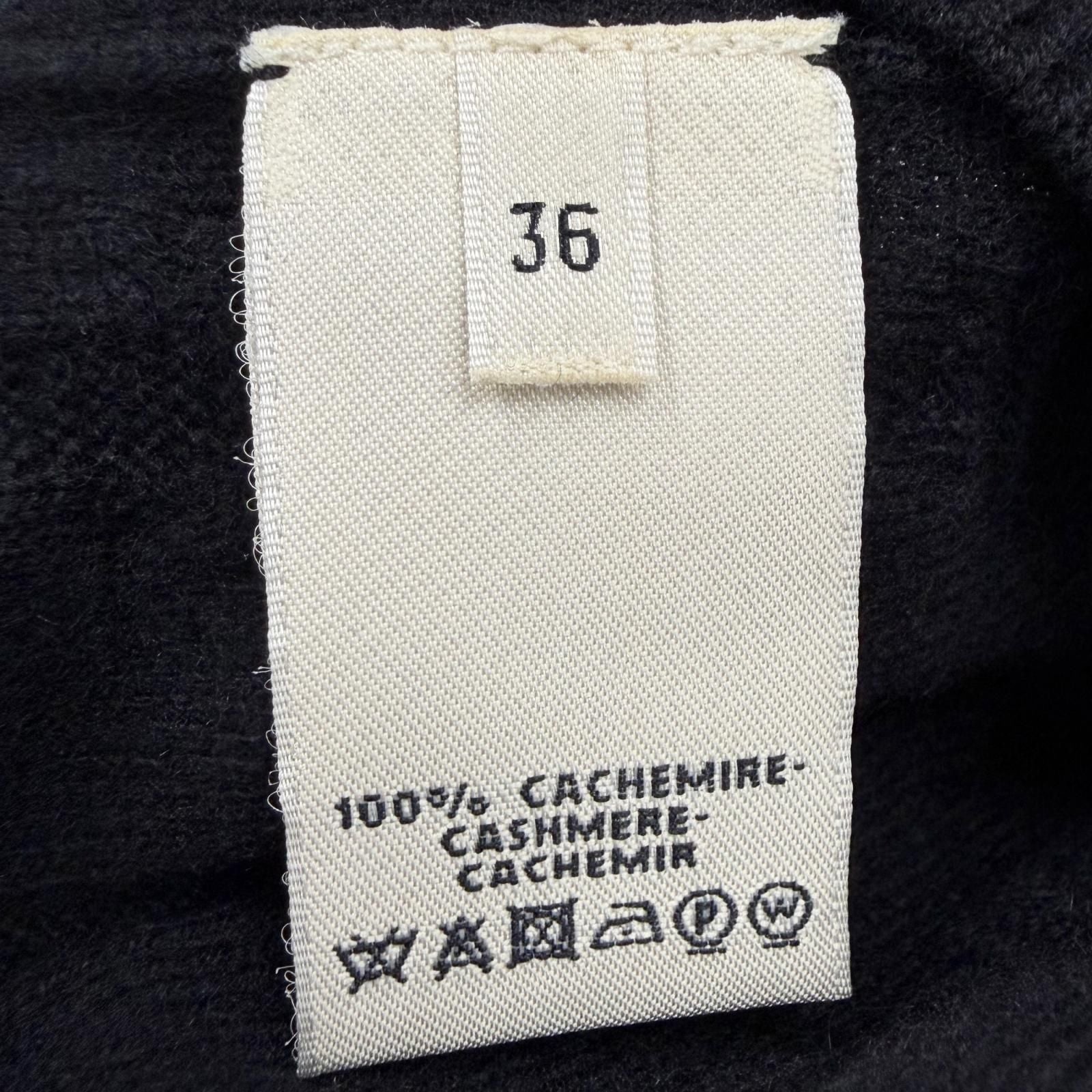 Hermes Cashmere Chaine D'ancre Pattern Knit Series Button Neck Long Sleeve Long — view 7