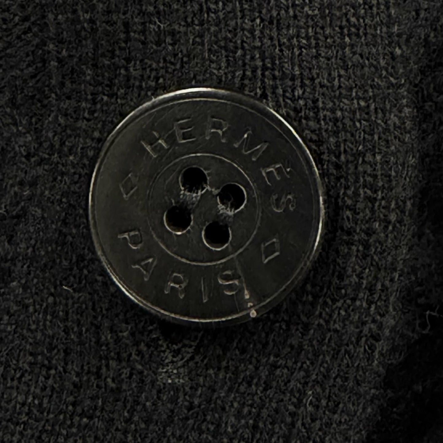 Hermes Cashmere Chaine D'ancre Pattern Knit Series Button Neck Long Sleeve Long — view 5