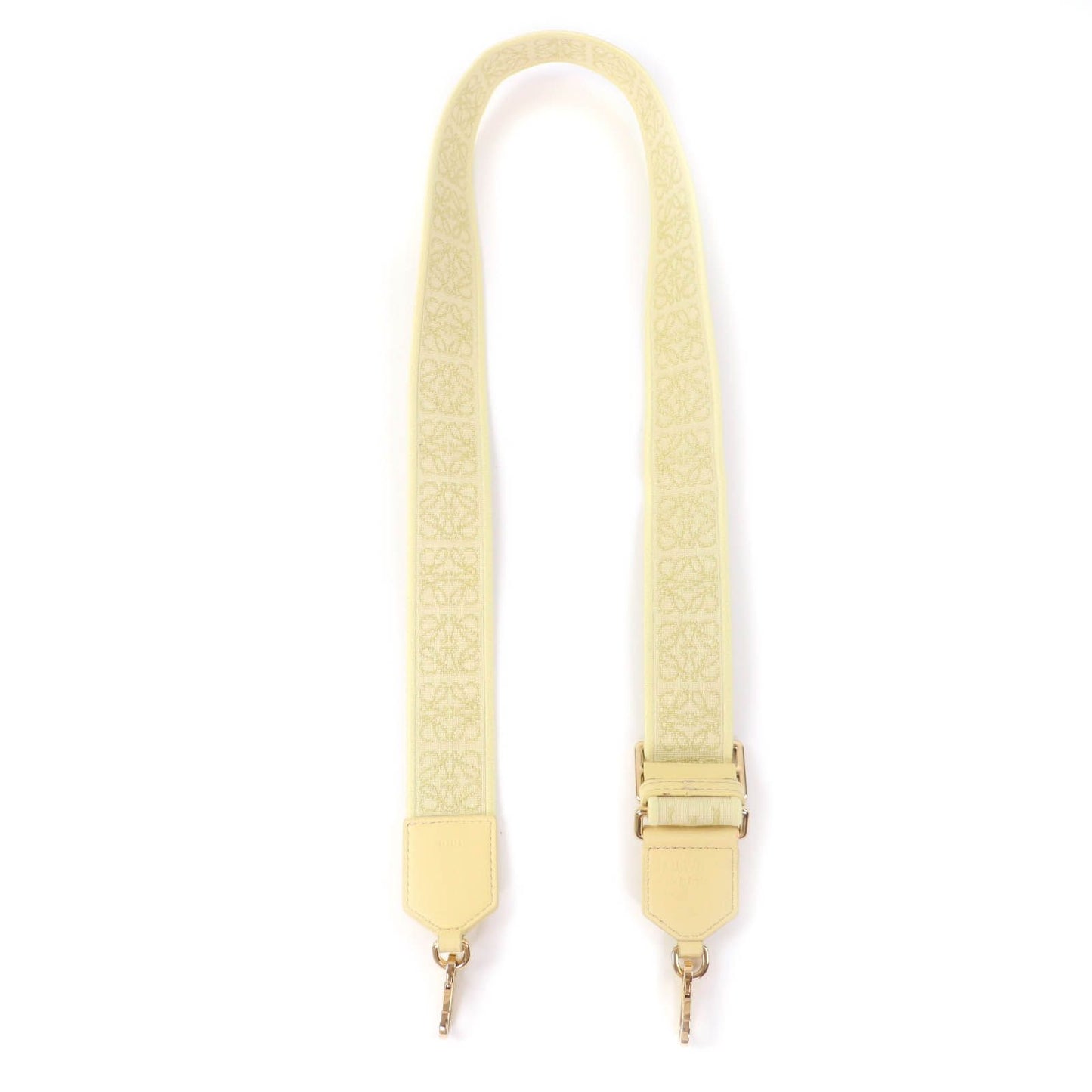 Loewe Leather Anagram Logo Shoulder Strap Yellow Gold — view 3
