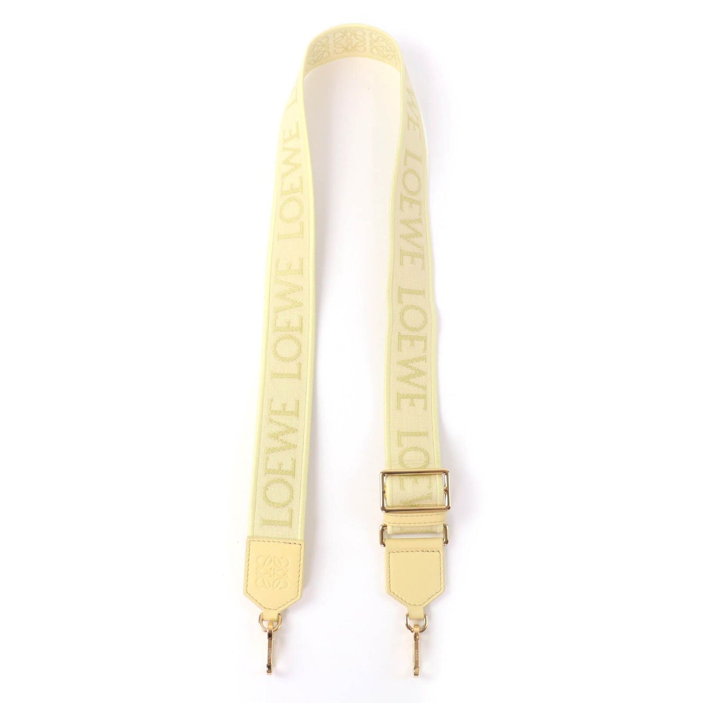 Loewe Leather Anagram Logo Shoulder Strap Yellow Gold