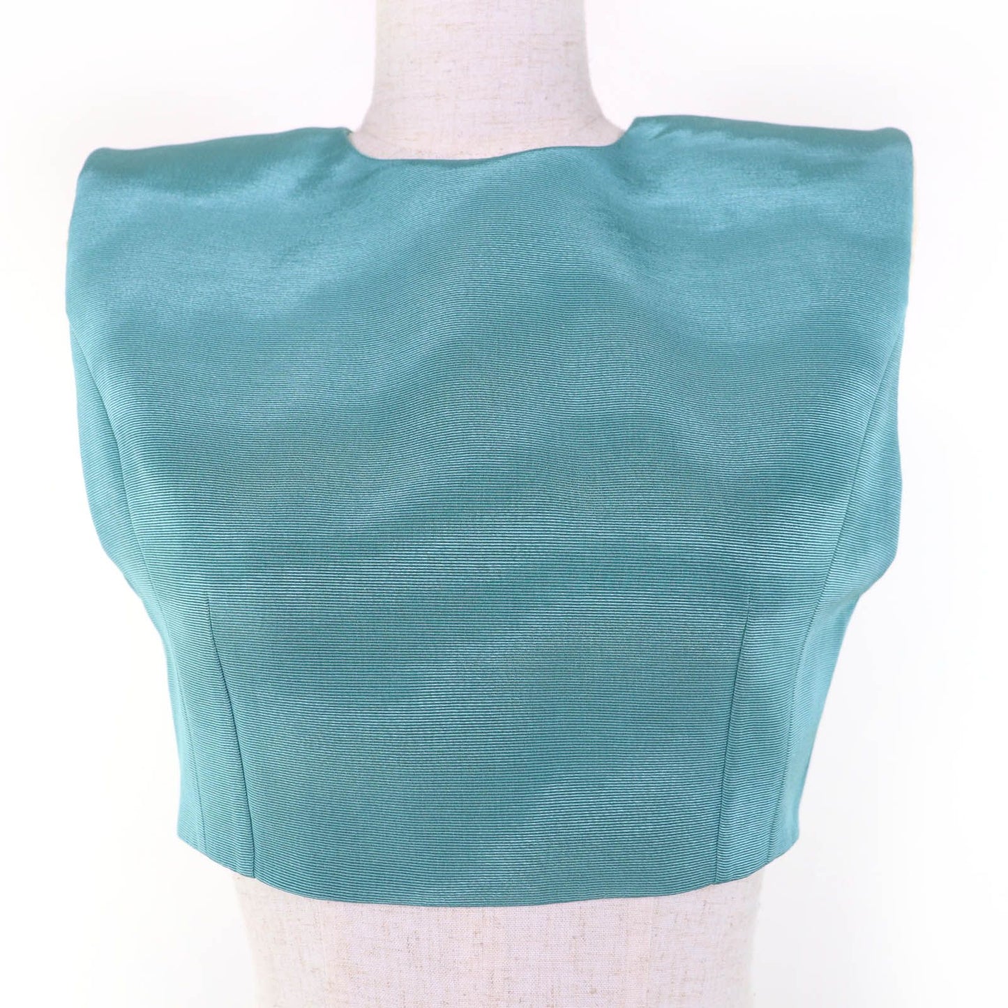 Gucci Cotton Back Zip Cropped Length Vest Blue 36