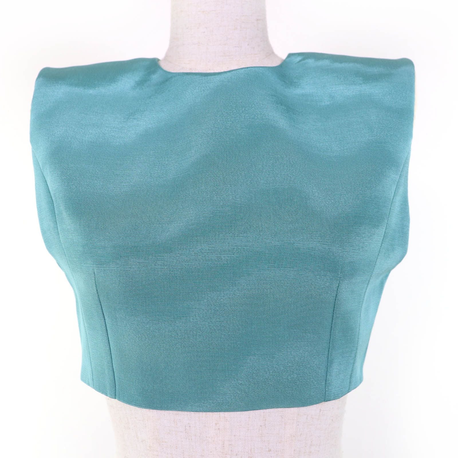 Gucci Cotton Back Zip Cropped Length Vest Blue 36