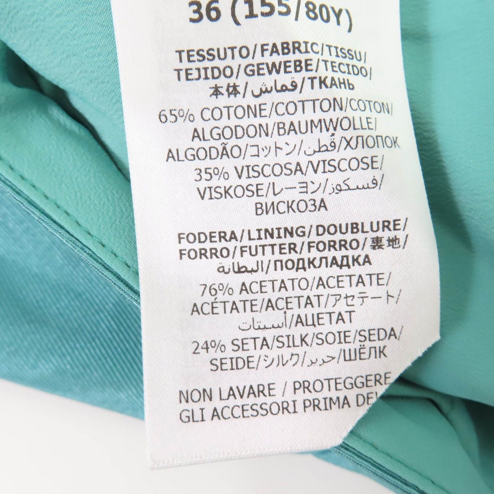 Gucci Cotton Back Zip Cropped Length Vest Blue 36 — view 9