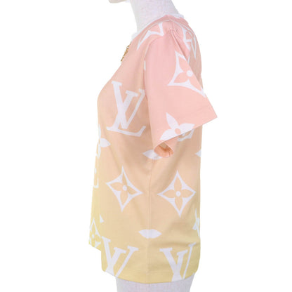Louis Vuitton Sunrise Monogram Flounce Sleeve T-Shirt Cotton 100% Short Orange — view 2