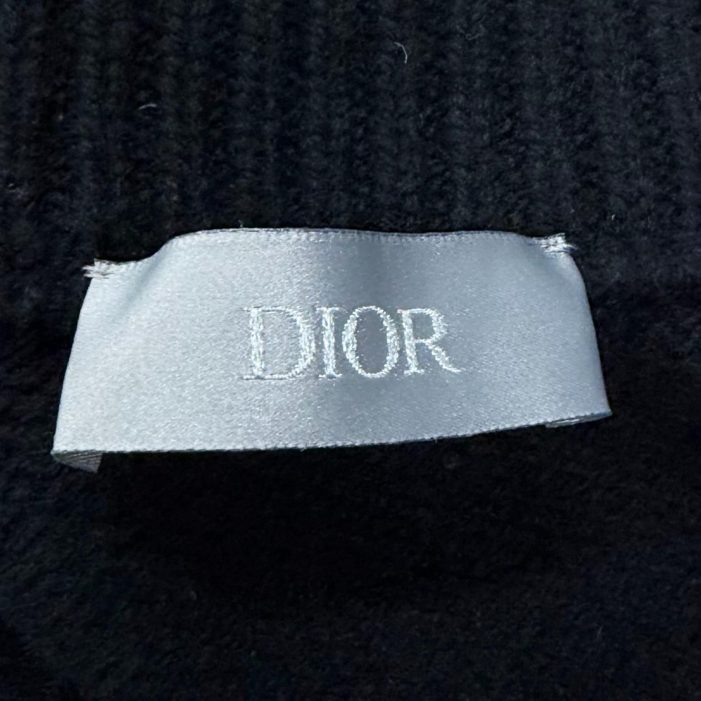 Dior Homme Wool Atelier Embroidery Long Sleeve Knit Sweater Black Gray — view 5
