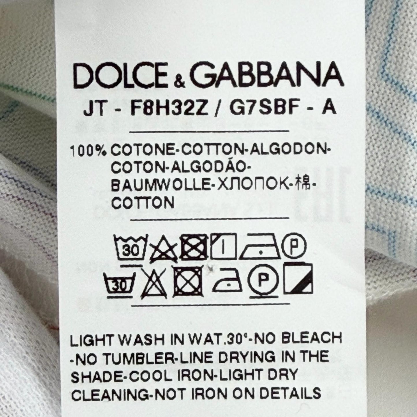 Dolce & Gabbana Cotton 100% Sequin Logo All Over Pattern Crew Neck Short Sleeve — view 7