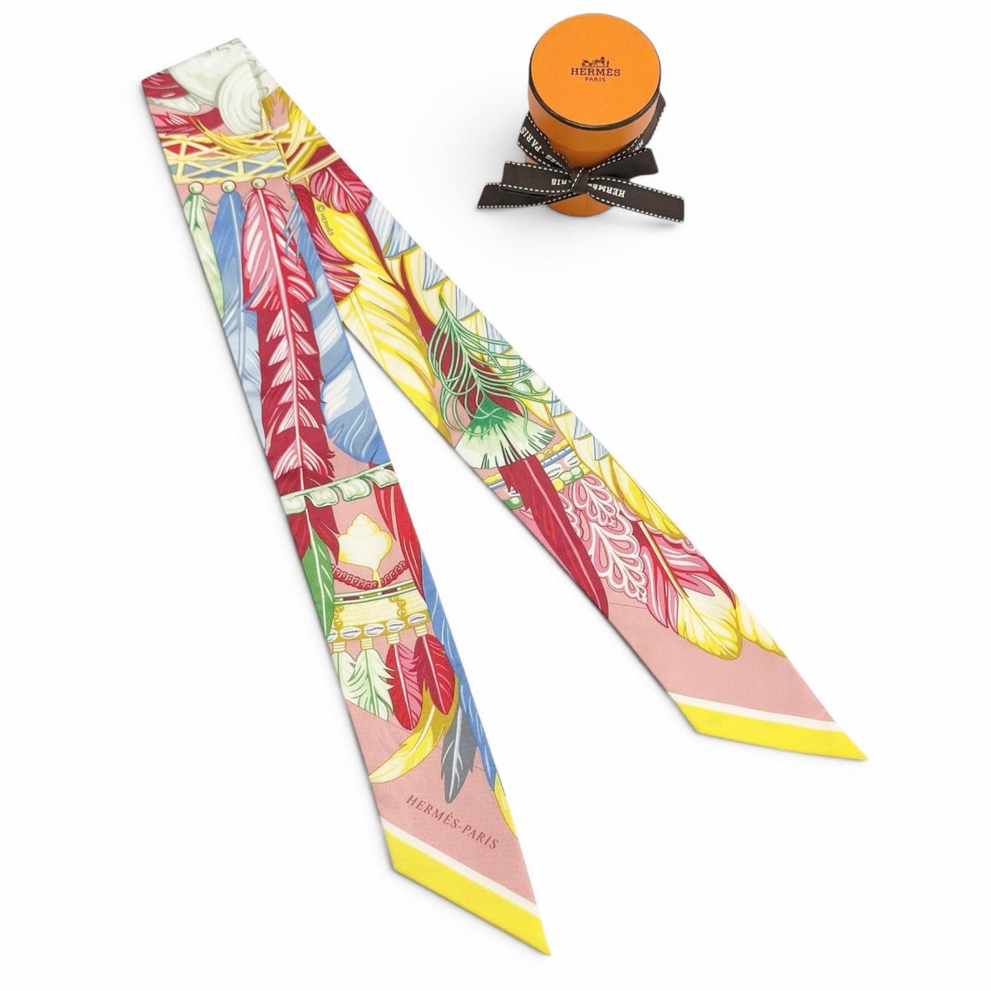 Hermes Danse Pacifique Dance Pacific Silk 100% Blue Vert Scarf — view 2