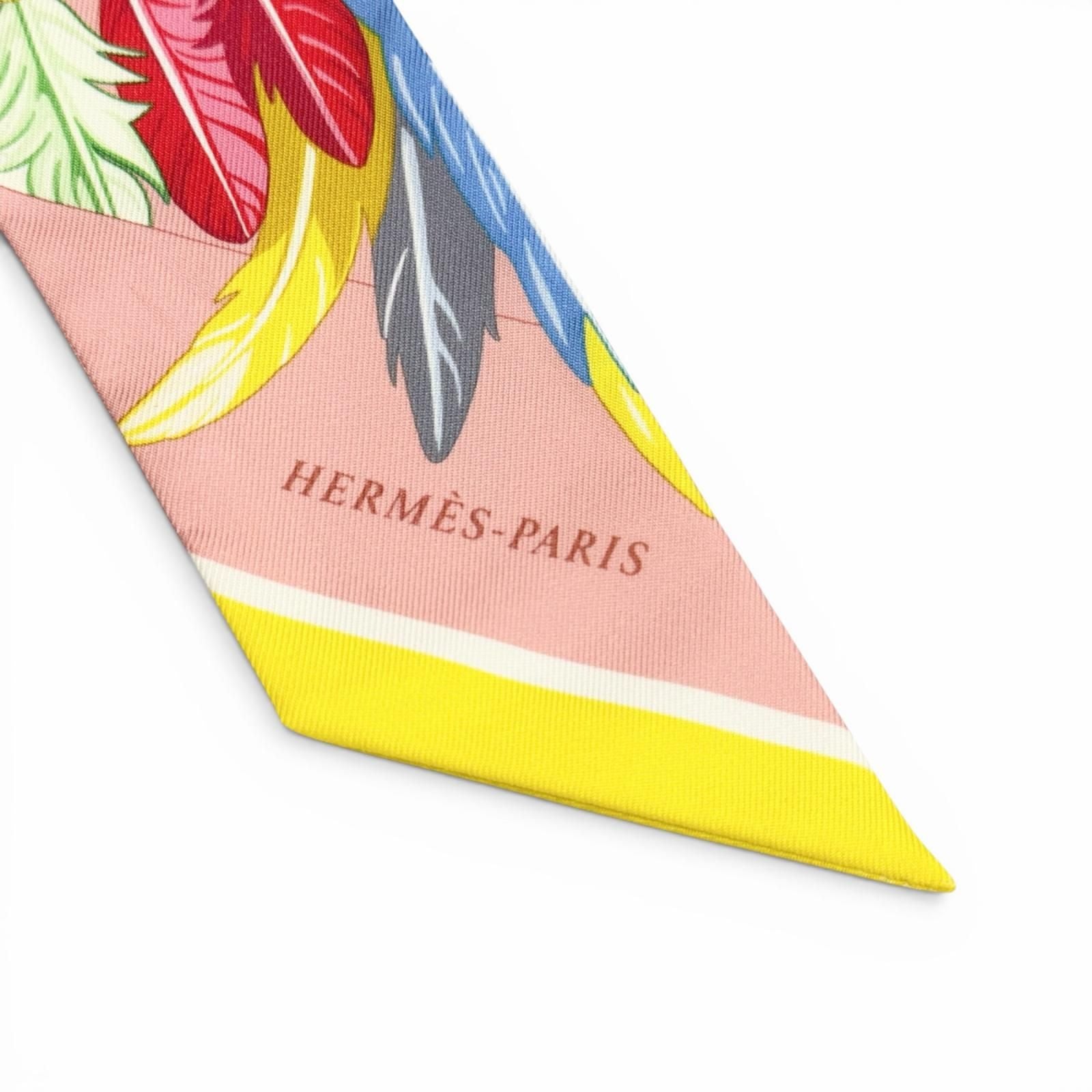 Hermes Danse Pacifique Dance Pacific Silk 100% Blue Vert Scarf — view 4