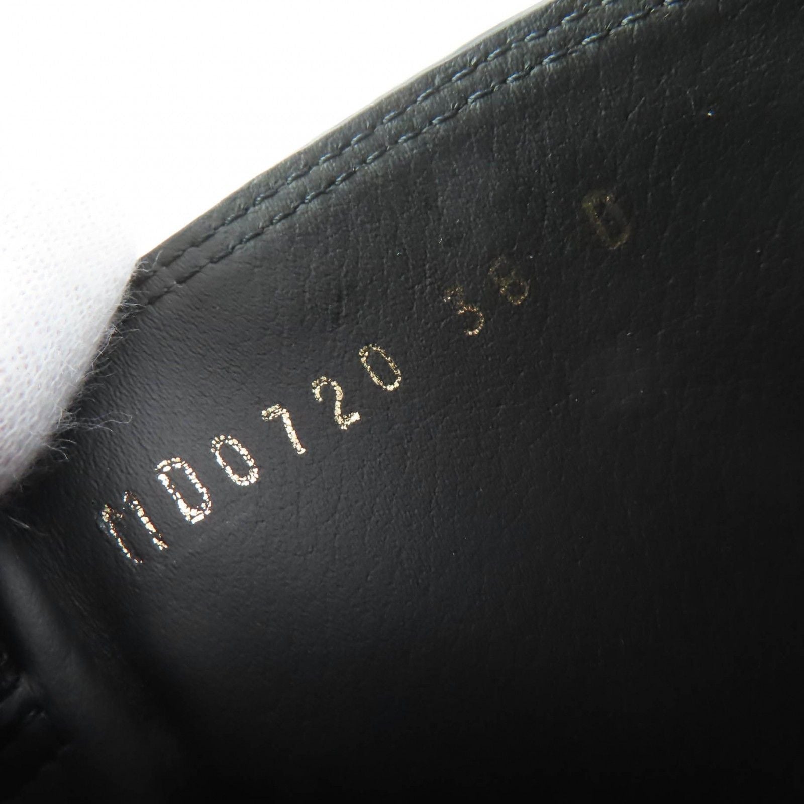 Dior Empreinte Leather Short Boots Black Gold — view 9